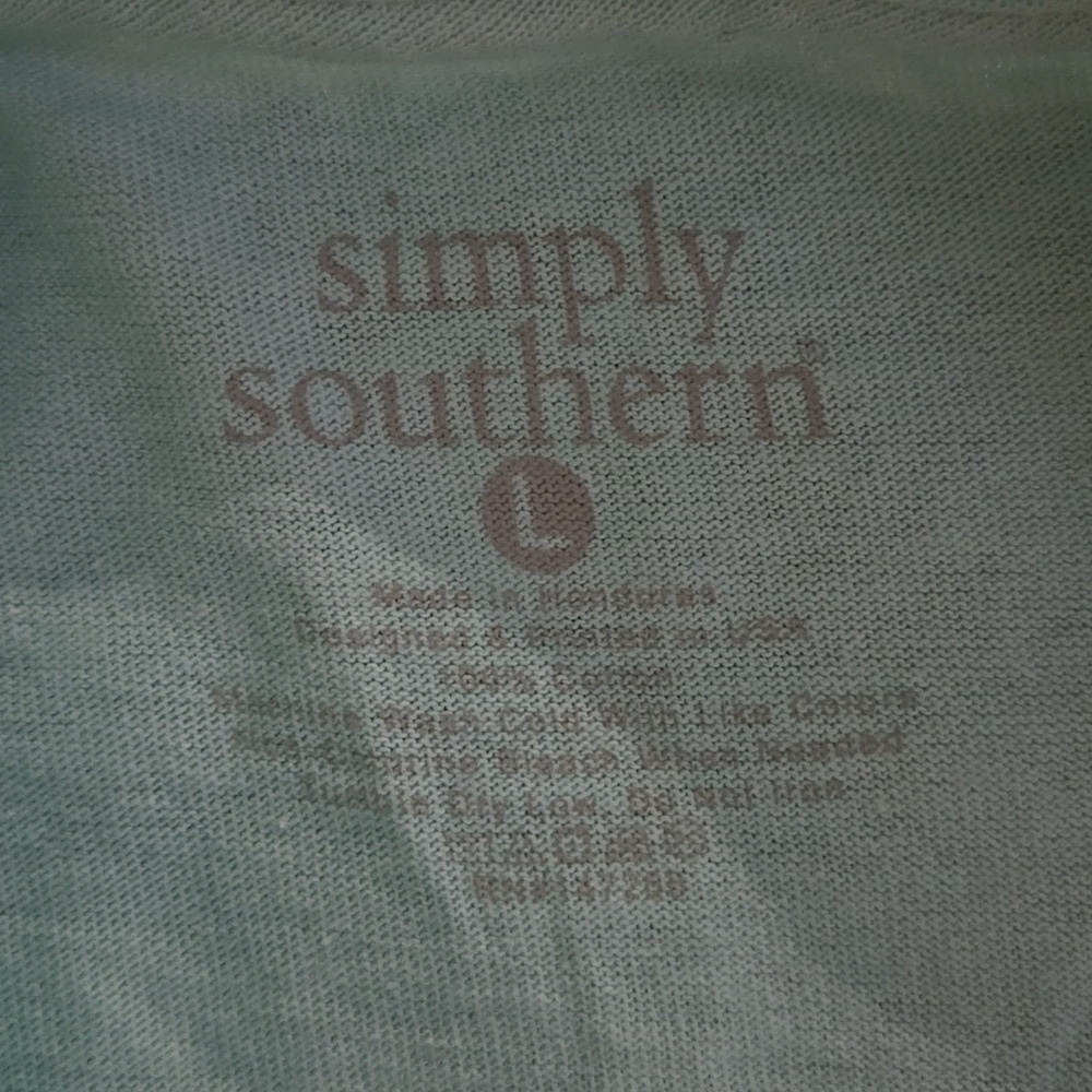 NWOT Simply Southern Snowman Long Sleeve Shirt - Blue - Picture 3 of 3